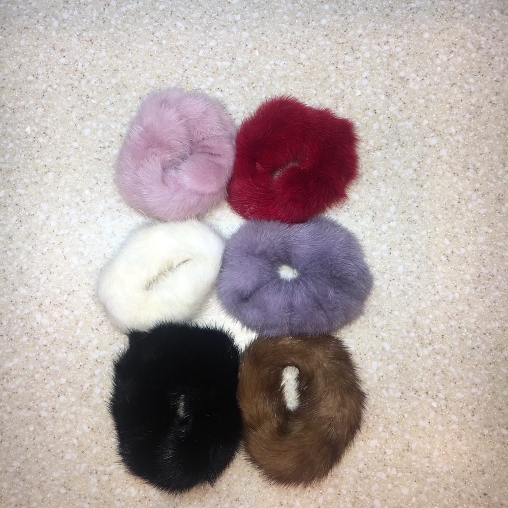 Mink hair ties